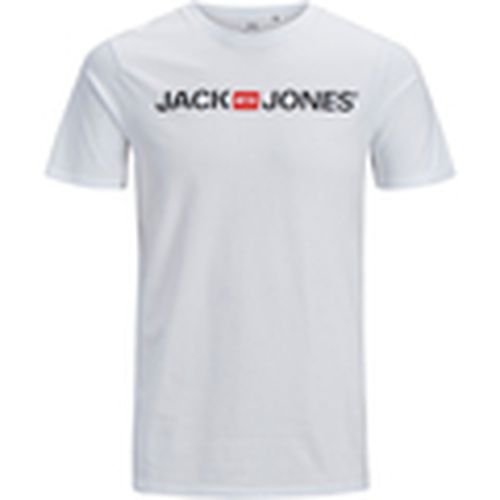 Camiseta 12184987 JJECORP LOGO TEE SS CREW NECK NOOS PLS WHITE para hombre - Jack & Jones - Modalova