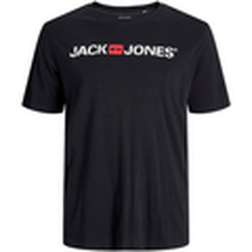 Camiseta 12184987 JJECORP LOGO TEE SS CREW NECK NOOS PLS BLACK para hombre - Jack & Jones - Modalova