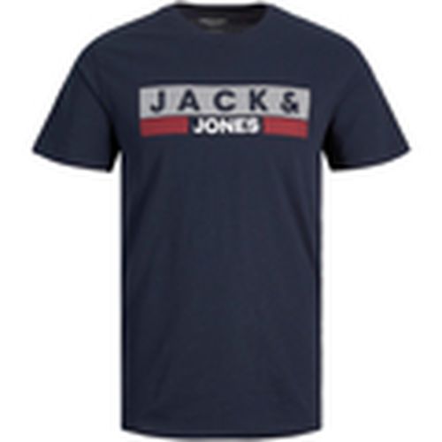 Camiseta 12158505 JJECORP LOGO TEE SS O-NECK NOOS PLS NAVY BLAZER PLAY 4 para hombre - Jack & Jones - Modalova