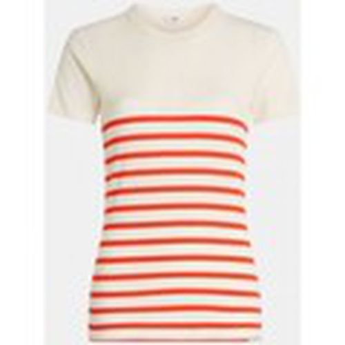 Camiseta Tshirt Stripe Coral para mujer - Penn & Ink - Modalova