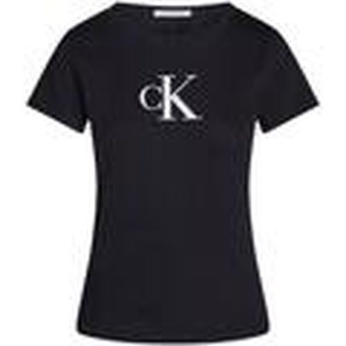 Tops y Camisetas SATIN CK SLIM TEE para mujer - Calvin Klein Jeans - Modalova