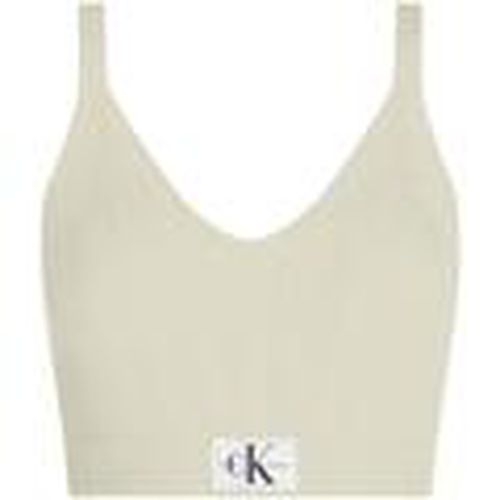 Tops y Camisetas WOVEN LABEL SWEATER BRALETT para mujer - Calvin Klein Jeans - Modalova