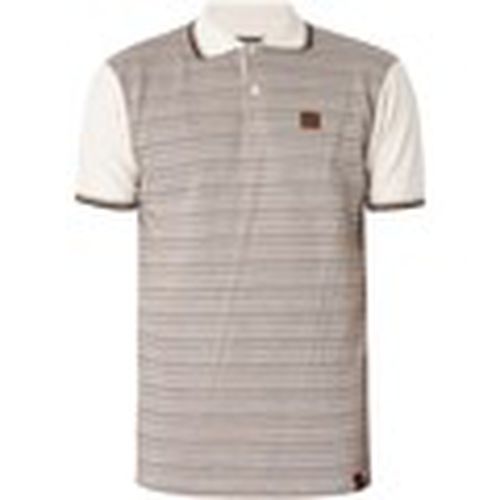 Polo Polo con panel de jacquard en zigzag para hombre - Trojan - Modalova