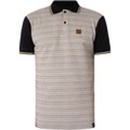 Polo Polo con panel de jacquard en zigzag para hombre - Trojan - Modalova