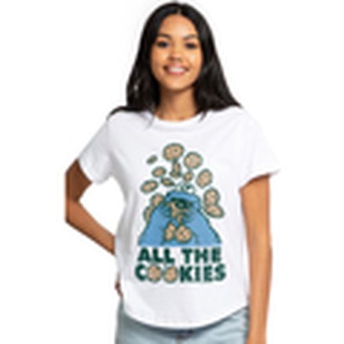 Camiseta manga larga All The Cookies para mujer - Sesame Street - Modalova