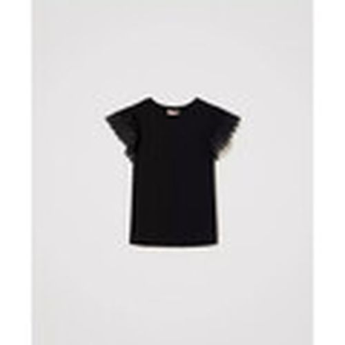 Tops y Camisetas T-SHIRT CON MANICHE IN MACRAME Art. 241TT2260 para mujer - Twin Set - Modalova
