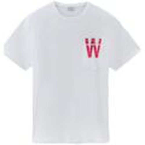 Camiseta Camiseta Flag Hombre Bright White para hombre - Woolrich - Modalova