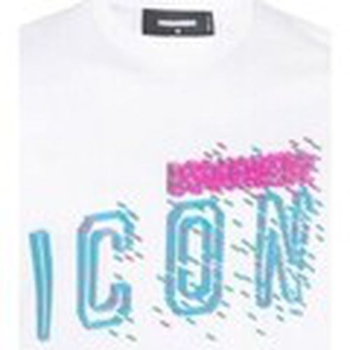 Jersey T-Shirt Pixeled Icon Cool Fit Tee blanc para hombre - Dsquared - Modalova