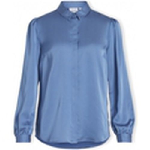 Blusa Noos Shirt Ellette Satin - Coronet Blue para mujer - Vila - Modalova