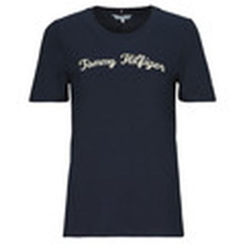 Camiseta REG SCRIPT C-NK SS para mujer - Tommy Hilfiger - Modalova