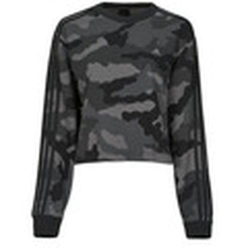 Jersey Essentials 3-Stripes Camo-Print Cropped Sweatshirt para mujer - adidas - Modalova