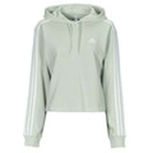 Jersey Essentials 3-Stripes French Terry Crop Hoodie para mujer - adidas - Modalova