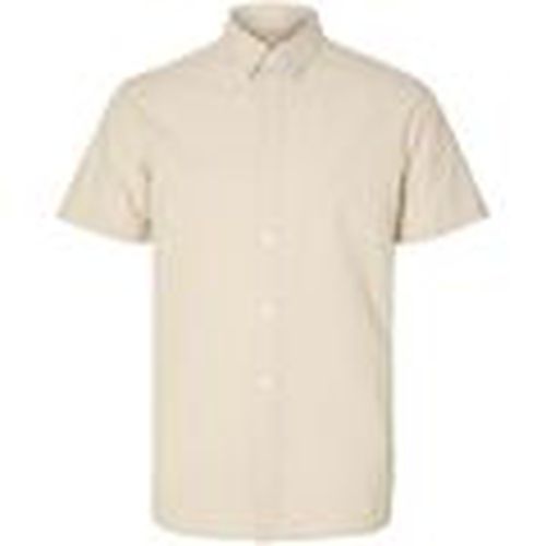 Camisa manga larga 16092495 LINEN SHIRT SS-PURE CASHMERE para hombre - Selected - Modalova