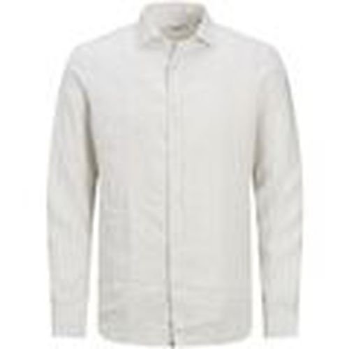 Camisa manga larga 12251673 PARKER LINEN-TRAVERINE para hombre - Jack & Jones - Modalova