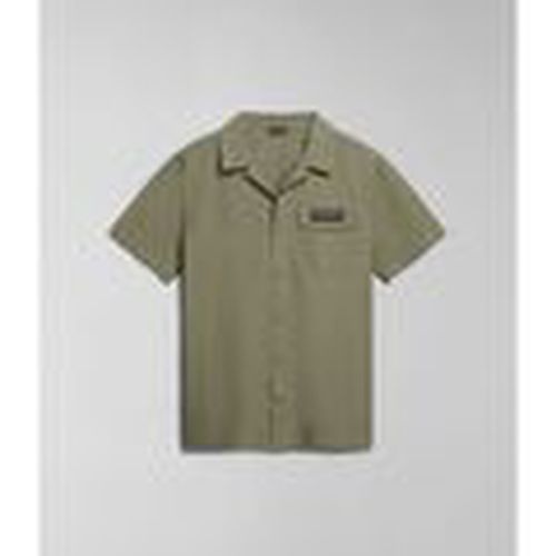 Camisa manga larga G-BOYD NP0A4HQ4-GAE GREEN LICHEN para hombre - Napapijri - Modalova