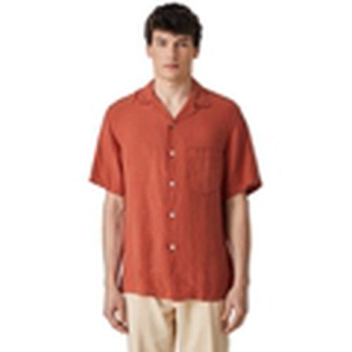 Camisa manga larga Linen Camp Collar Shirt - Terracota para hombre - Portuguese Flannel - Modalova