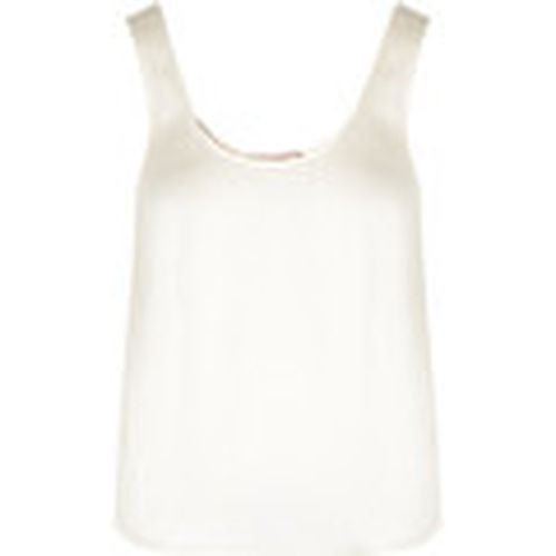 Tops y Camisetas Top de satén color nieve claro para mujer - Twin Set - Modalova