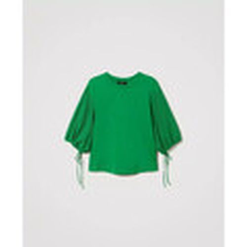Tops y Camisetas T-SHIRT CON MANICHE IN SANGALLO Art. 241AT2078 para mujer - Twin Set - Modalova
