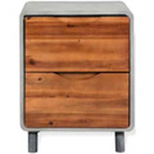 Mesas de comedor Mesita de noche de hormigón y madera maciza acacia 40x30x50 cm para - Maison D'home - Modalova