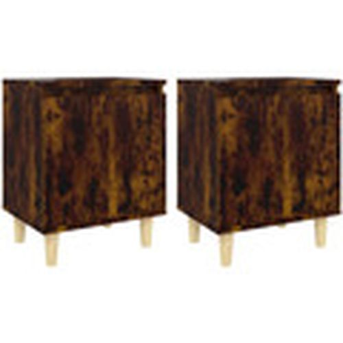 Mesas de comedor Mesitas de noche 2 uds patas madera roble ahumado 40x30x50 cm para - Maison D'home - Modalova