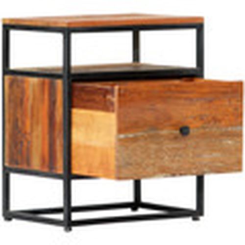 Mesas de comedor Mesita de noche de madera maciza reciclada y acero 40x30x50 cm para - Maison D'home - Modalova