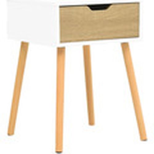 Mesas de comedor Mesita de noche madera ingeniería blanco y Sonoma 40x40x56 cm para - Maison D'home - Modalova