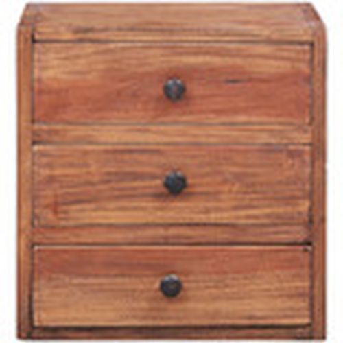 Mesas de comedor Mesita de noche 3 cajones madera maciza reciclada 35x25x35 cm para - Maison D'home - Modalova