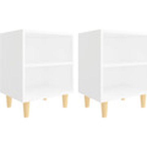 Mesas de comedor Mesitas de noche patas madera maciza blanca 2 uds 40x30x50 cm para - Maison D'home - Modalova