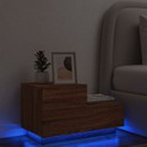 Mesas de comedor Mesita de noche con luces LED roble 70x36x40,5 cm para - Maison D'home - Modalova