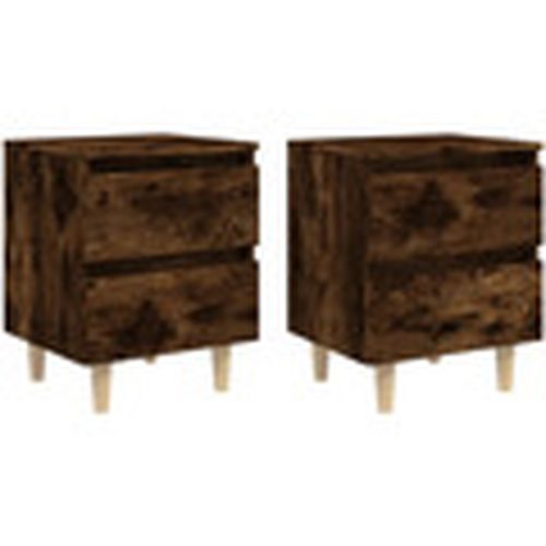 Mesas de comedor Mesitas de noche 2 uds patas madera roble ahumado 40x35x50 cm para - Maison D'home - Modalova