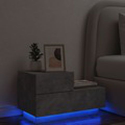 Mesas de comedor Mesita de noche con luces LED hormigón 70x36x40,5 cm para - Maison D'home - Modalova