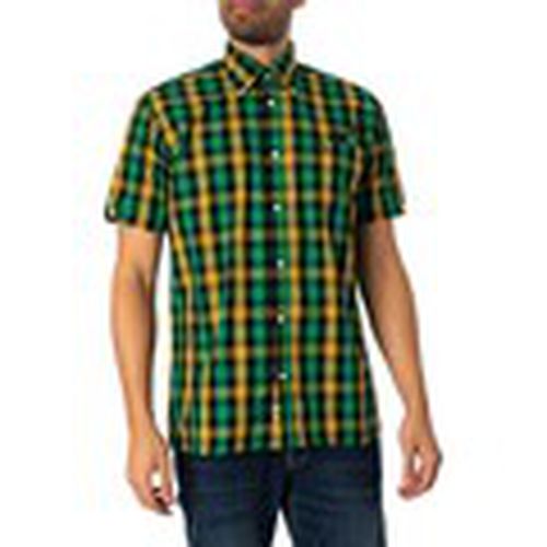 Camisa manga corta Camisa de manga corta a cuadros Windowpane para hombre - Trojan - Modalova