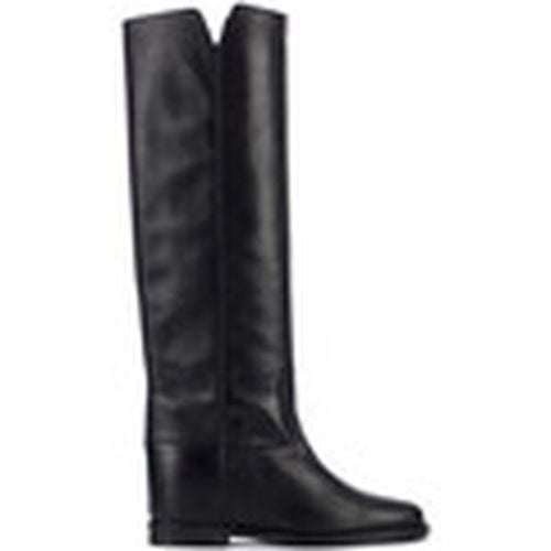 Botas Bota de piel negra para mujer - Via Roma 15 - Modalova