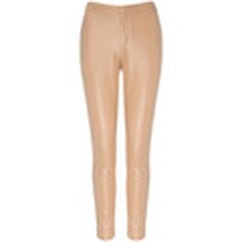 Pantalones Pantalón de piel vegana color camel para mujer - Twin Set - Modalova