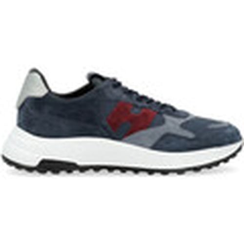 Deportivas Moda Zapatilla Hyperlight en ante azul para hombre - Hogan - Modalova