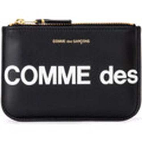 Cartera Sobre Comme Des Garçons Wallet Huge Logo en piel negra para hombre - Comme Des Garcons - Modalova