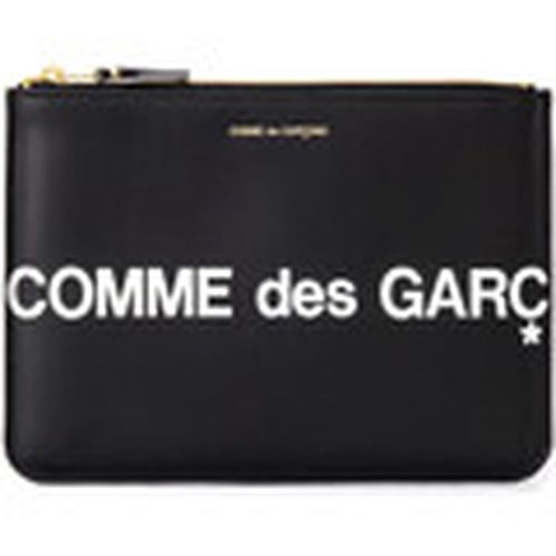 Cartera Sobre Comme Des Garçons Wallet Huge Logo en piel negra para hombre - Comme Des Garcons - Modalova