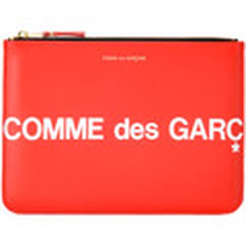 Cartera Comme Des Garçons Wallet Sobre Logotipo enorme en piel roja para mujer - Comme Des Garcons - Modalova