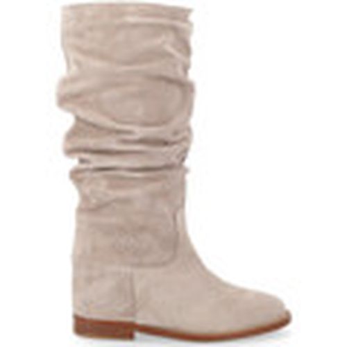 Botas Bota de ante rizado beige para mujer - Via Roma 15 - Modalova