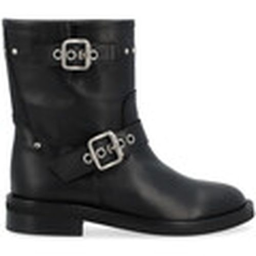 Boots Bikers modelo 4185 en cuero negro para mujer - Via Roma 15 - Modalova