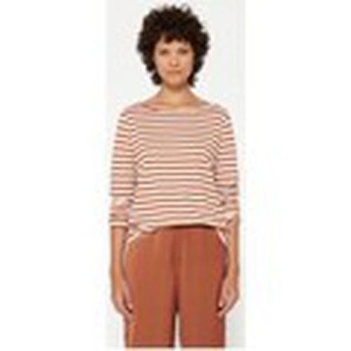Camiseta Longsleeve Tee Stripes Ecru Brown para mujer - 10 Days - Modalova
