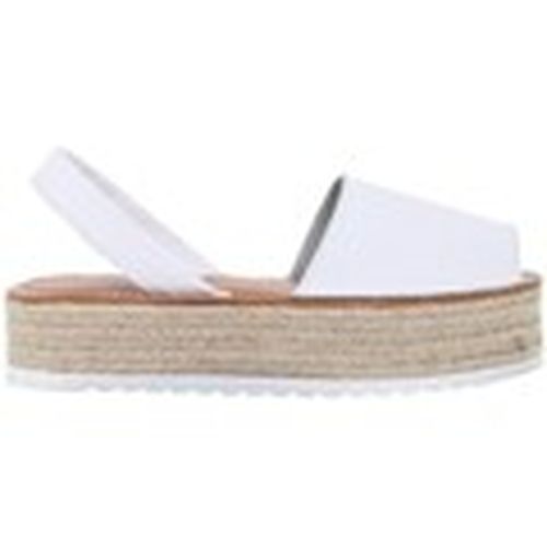 Sandalias Menorquinas piel blancas plataforma para mujer - Blusandal - Modalova