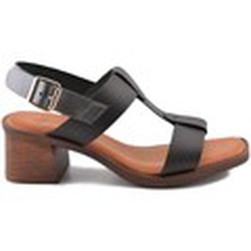 Sandalias Sandalias de mujer de piel negras con tacón by para mujer - Blusandal - Modalova