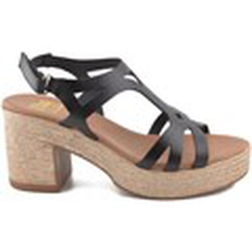 Sandalias Sandalias de mujer de piel negras con tacón by para mujer - Blusandal - Modalova