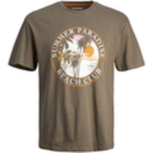 Camiseta 12247778 JJOWEN SUMMER TEE SS CREW NECK BUNGEE CORD para hombre - Jack & Jones - Modalova