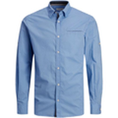 Camisa manga larga 12235969 JJEREMY DETAIL SHIRT LS NOOS CASHMERE BLUE para hombre - Jack & Jones - Modalova