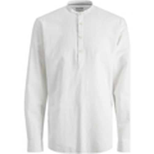 Camisa manga larga 12248410 JJESUMMER TUNIC LINEN BLEND SHIRT LS SN WHITE para hombre - Jack & Jones - Modalova