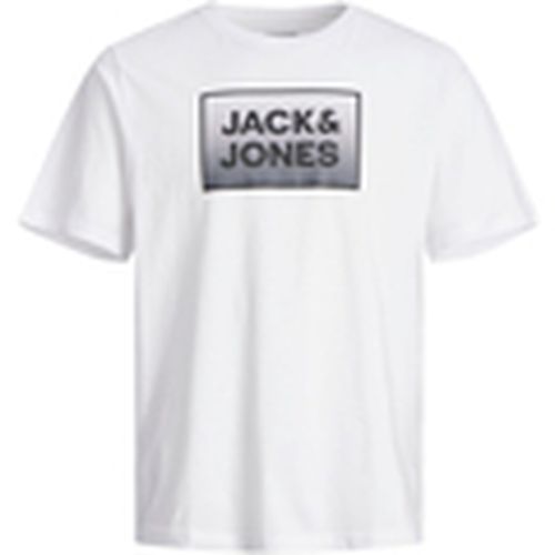 Camiseta 12249331 JJSTEEL TEE SS CREW NECK WHITE para hombre - Jack & Jones - Modalova