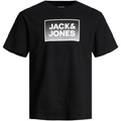 Camiseta 12249331 JJSTEEL TEE SS CREW NECK BLACK para hombre - Jack & Jones - Modalova