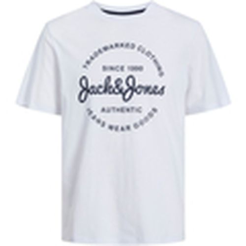 Camiseta 12247972 JJFOREST TEE SS CREW NECK WHITE para hombre - Jack & Jones - Modalova